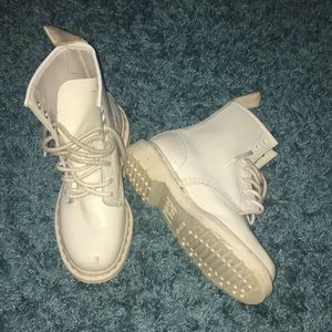 White Dr. Marten boots